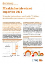 ING: Maakindustrie stuwt export in 2014