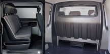 Dubbele cabine (wand) van de Volkswagen T6 van Motexion.