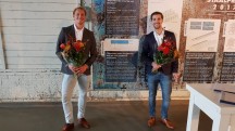 Robin Rook en Robbin Lassche van Windesheim  wonnen de StudentenStaalPrijs bij de organisatie Bouwen met Staal