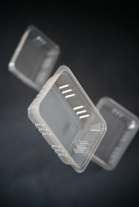 Voedselveilige transparante rPET tray uit huisvuil