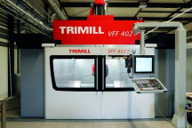 Het vijfassige bewerkingscentrum TRIMILL VFF 4021, voor grote werkstukken, of meerdere tegelijk. (Foto: Kasper Weigand)