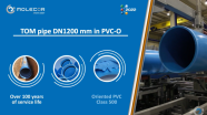 Molecor presenteert op K2022 een nieuw record: TOM PVC-O DN1200 mm pijp